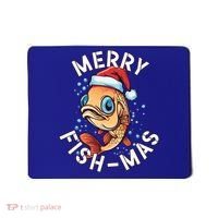 Funny Merry Fishmas Christmas Fish Great Gift Mousepad thumb 0