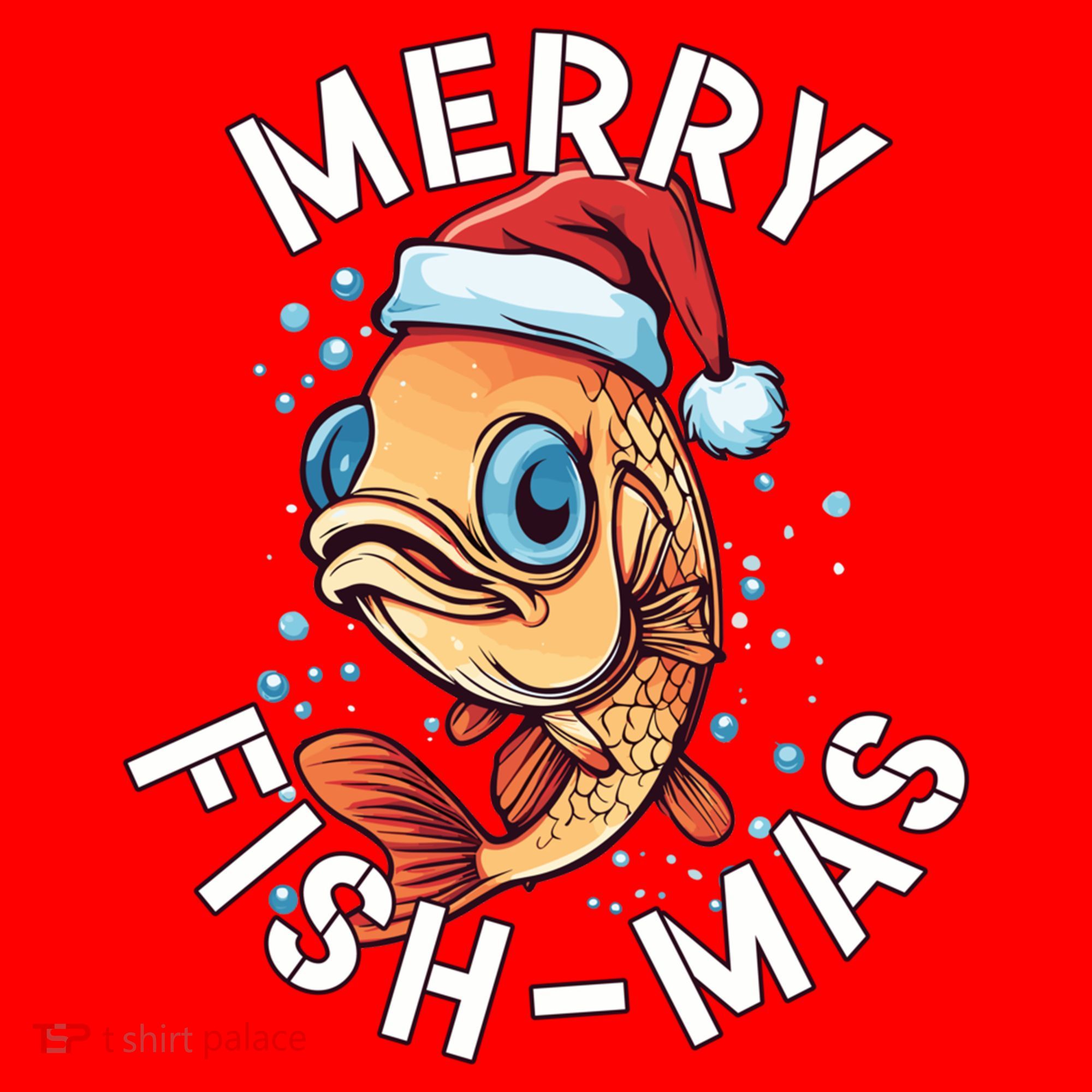 Funny Merry Fishmas Christmas Fish Great Gift Santa Hat