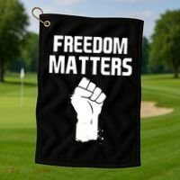 Freedom Matters Fist Golf Towel thumb 1