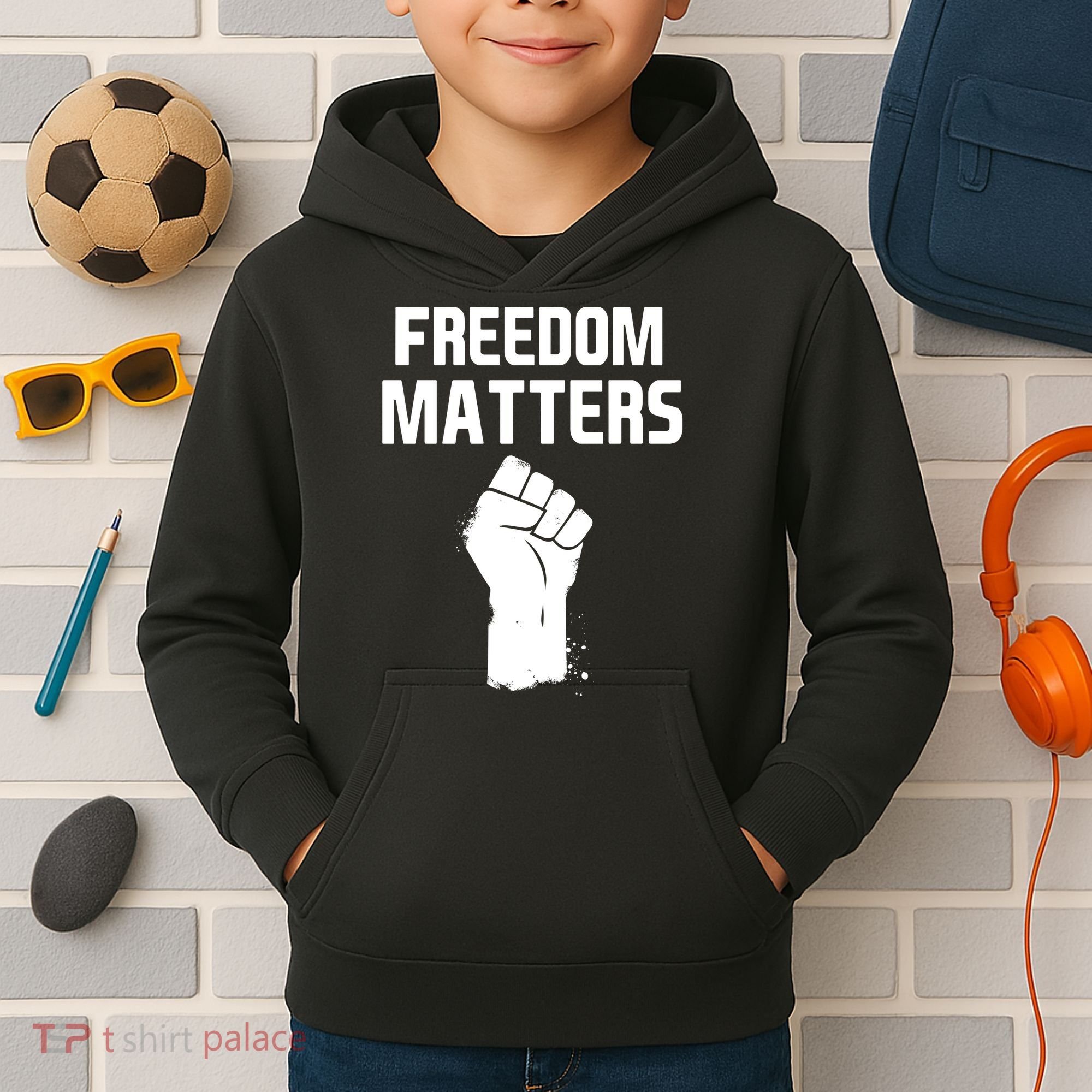 Freedom Matters Fist Kids Hoodie