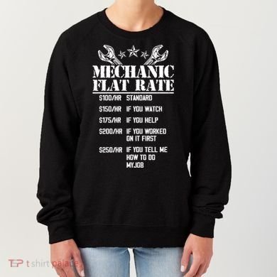 Funny Mechanic Flat Rate Women's Sweatshirt