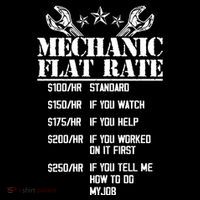 Funny Mechanic Flat Rate Button thumb 1