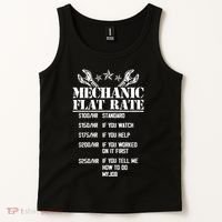 Funny Mechanic Flat Rate Tank Top thumb 2