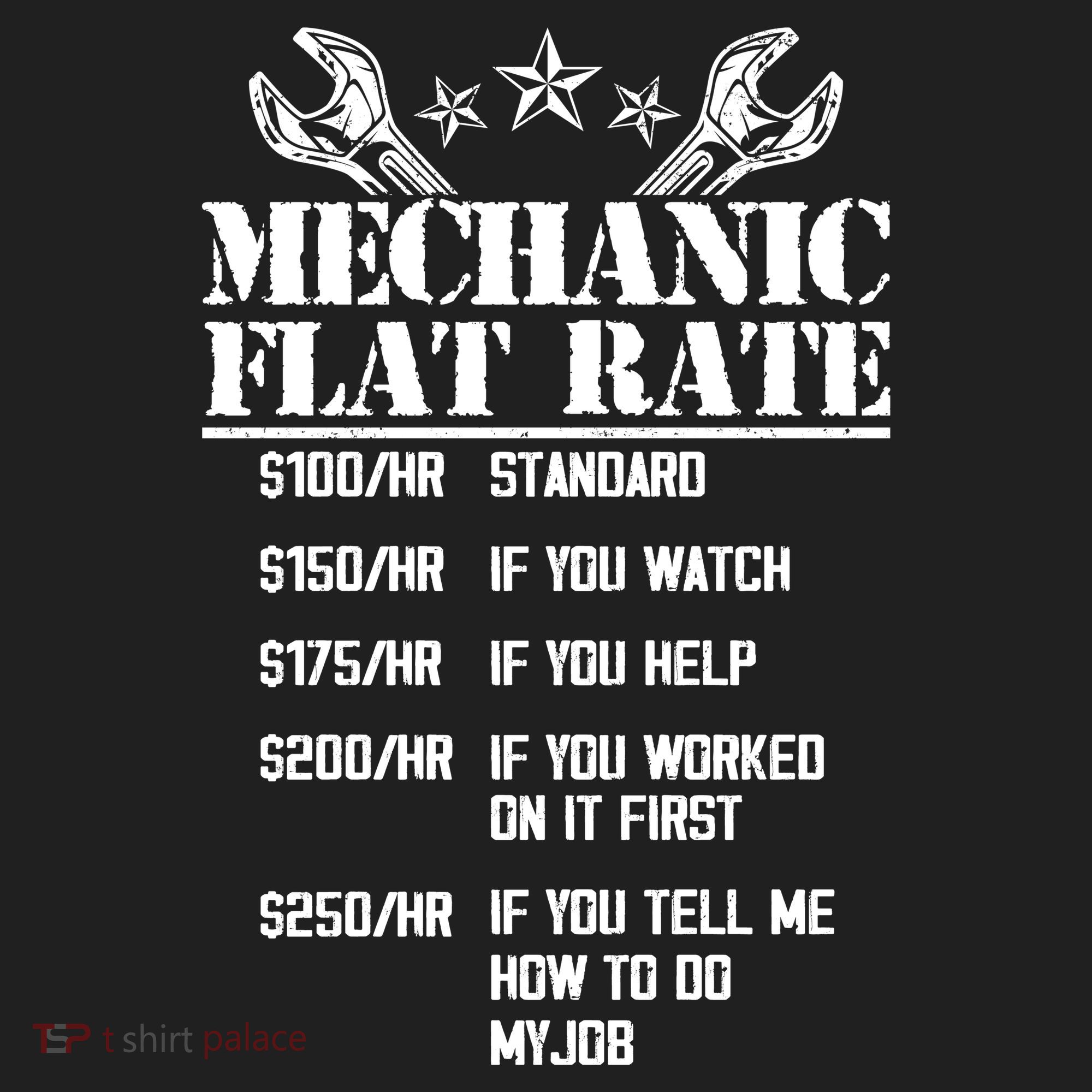 Funny Mechanic Flat Rate Golf Towel