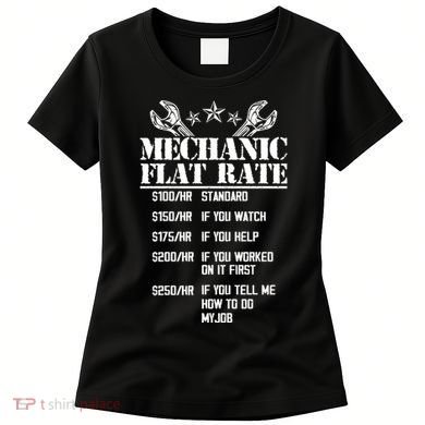 Funny Mechanic Flat Rate Women's T-Shirt