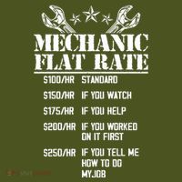 Funny Mechanic Flat Rate Long Sleeve Shirt thumb 2