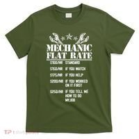 Funny Mechanic Flat Rate T-Shirt thumb 0