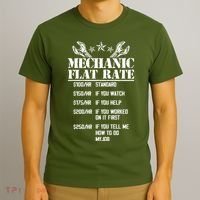 Funny Mechanic Flat Rate T-Shirt thumb 3