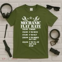 Funny Mechanic Flat Rate T-Shirt thumb 5