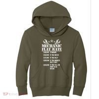 Funny Mechanic Flat Rate Kids Hoodie thumb 0