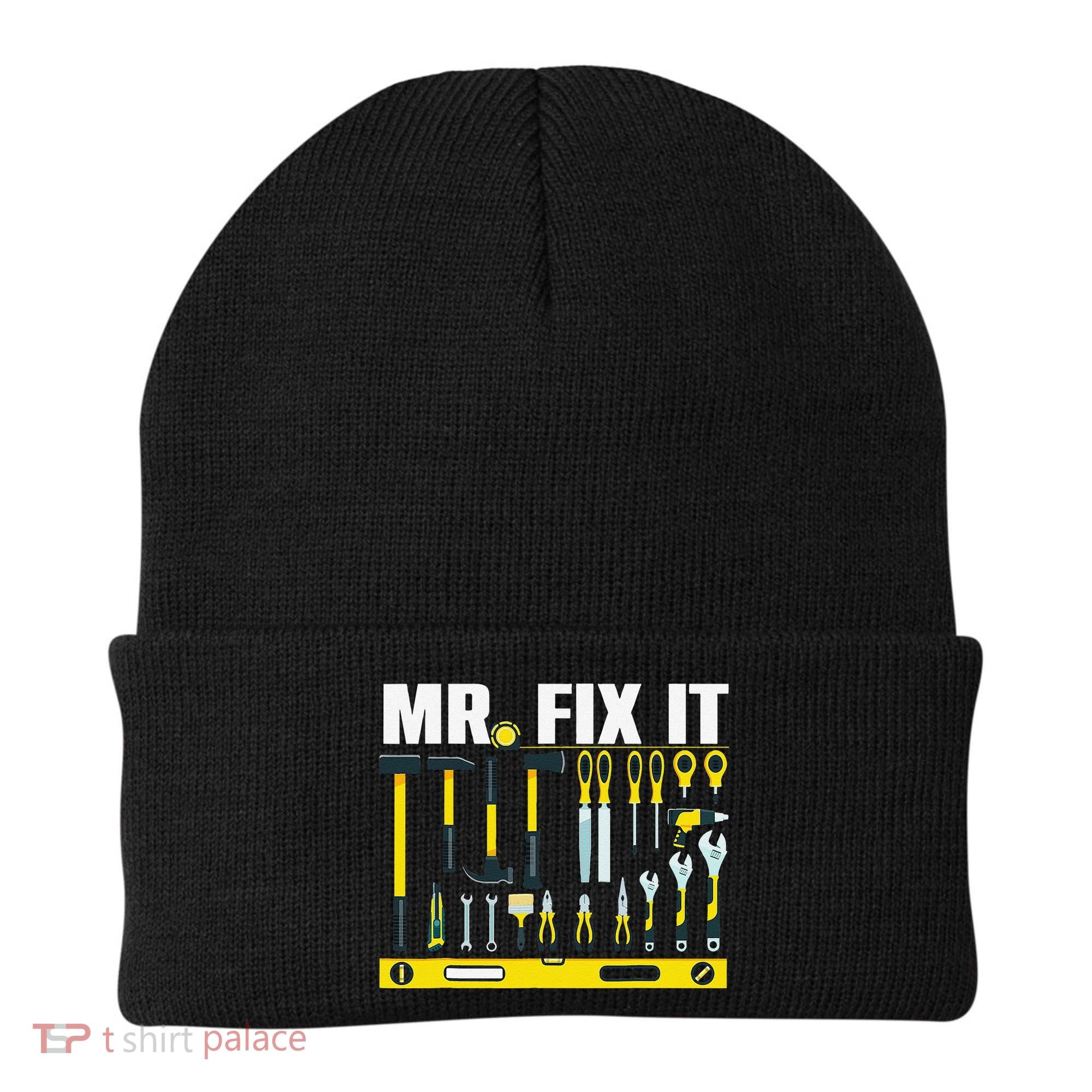 Funny Mr. Fix It Art For DIY Handyman  Repairman Lovers  Beanie