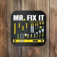 Funny Mr. Fix It Art For DIY Handyman  Repairman Lovers  Coaster thumb 0