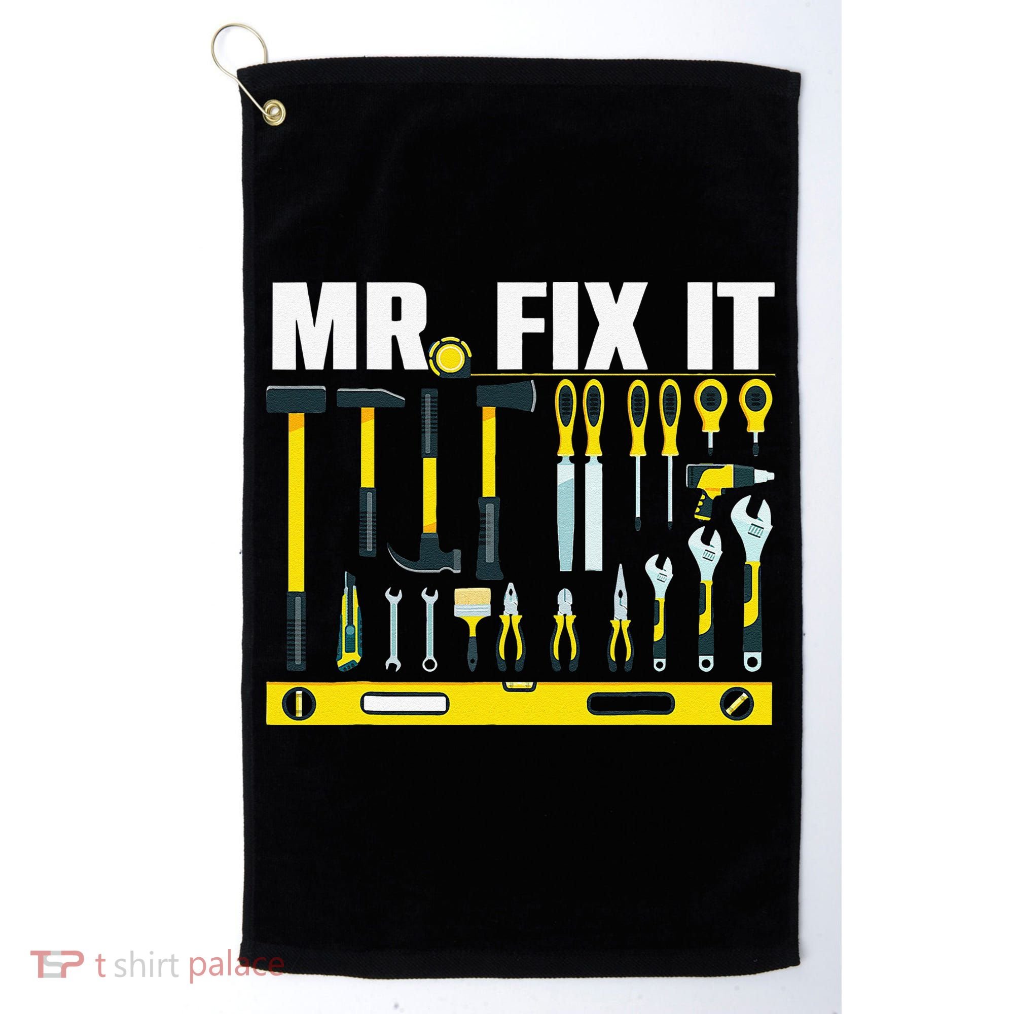 Funny Mr. Fix It Art For DIY Handyman  Repairman Lovers  Golf Towel