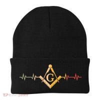 Freemason Masonic Fraternal Freemasonry Square Compass Beanie thumb 0