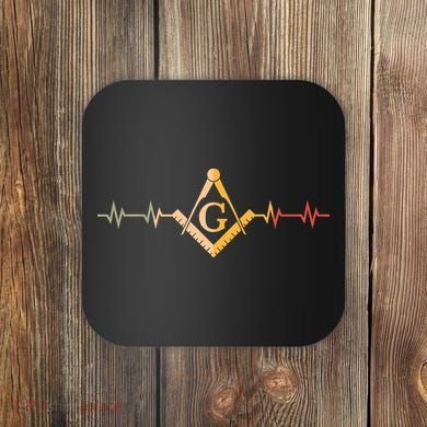 Freemason Masonic Fraternal Freemasonry Square Compass Coaster