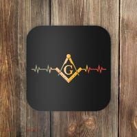 Freemason Masonic Fraternal Freemasonry Square Compass Coaster thumb 0
