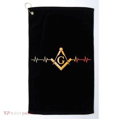 Freemason Masonic Fraternal Freemasonry Square Compass Golf Towel