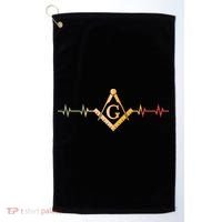 Freemason Masonic Fraternal Freemasonry Square Compass Golf Towel thumb 0