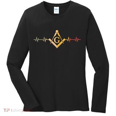 Freemason Masonic Fraternal Freemasonry Square Compass Women's Long Sleeve Shirt