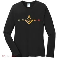 Freemason Masonic Fraternal Freemasonry Square Compass Women's Long Sleeve Shirt thumb 0