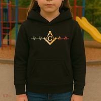 Freemason Masonic Fraternal Freemasonry Square Compass Kids Hoodie thumb 3
