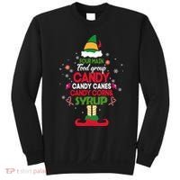 Four Main Food Groups Candy Canes Candy Corns Syrup Elf Sweatshirt thumb 0