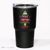 Four Main Food Groups Candy Canes Candy Corns Syrup Elf Tumbler thumb 0