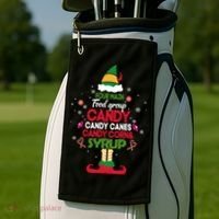 Four Main Food Groups Candy Canes Candy Corns Syrup Elf Golf Towel thumb 2