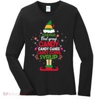Four Main Food Groups Candy Canes Candy Corns Syrup Elf Women's Long Sleeve Shirt thumb 0