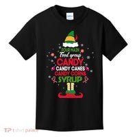 Four Main Food Groups Candy Canes Candy Corns Syrup Elf Kids T-Shirt thumb 0