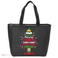 Four Main Food Groups Candy Canes Candy Corns Syrup Elf Tote Bag thumb 0