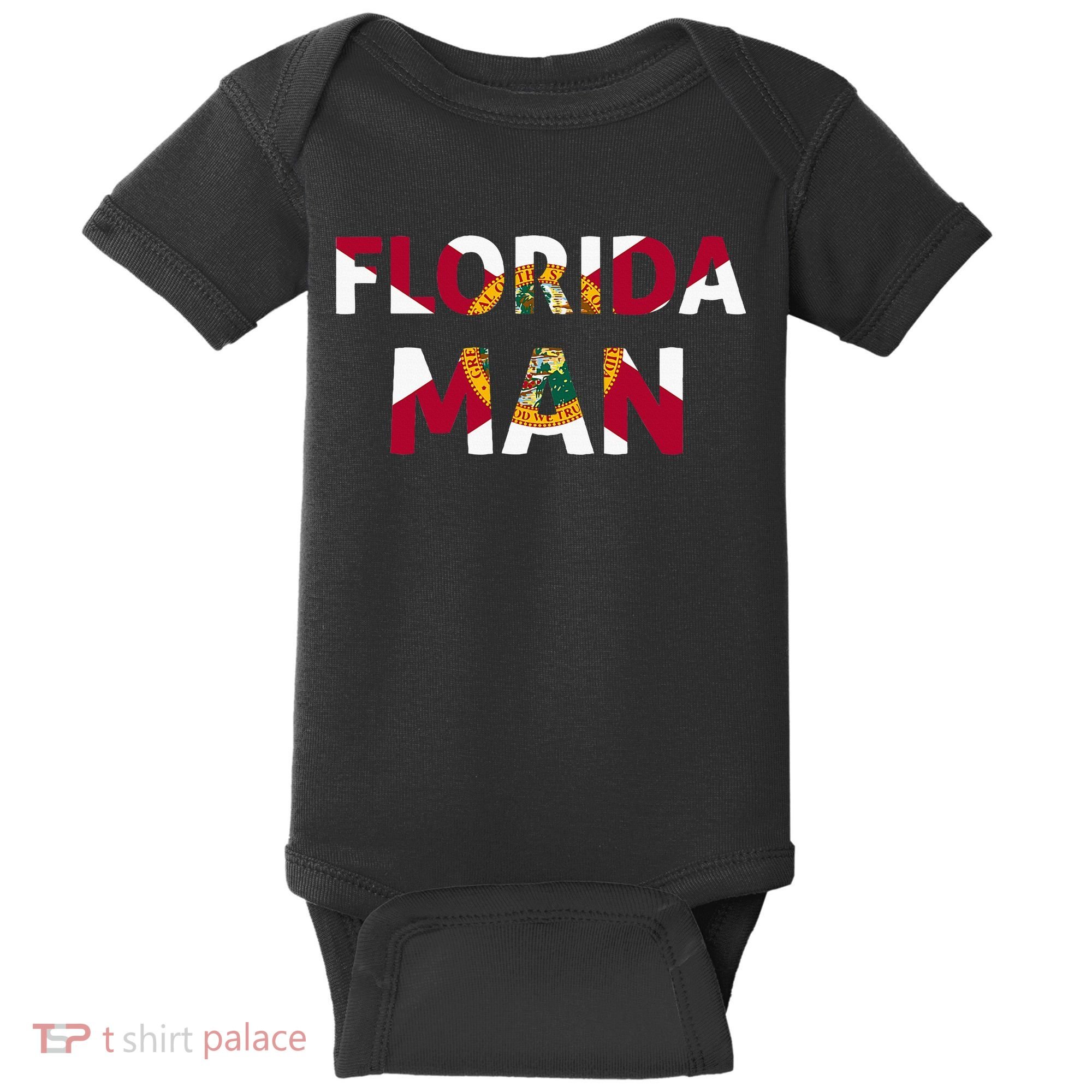 Florida Man & Florida State Flag Baby Bodysuit