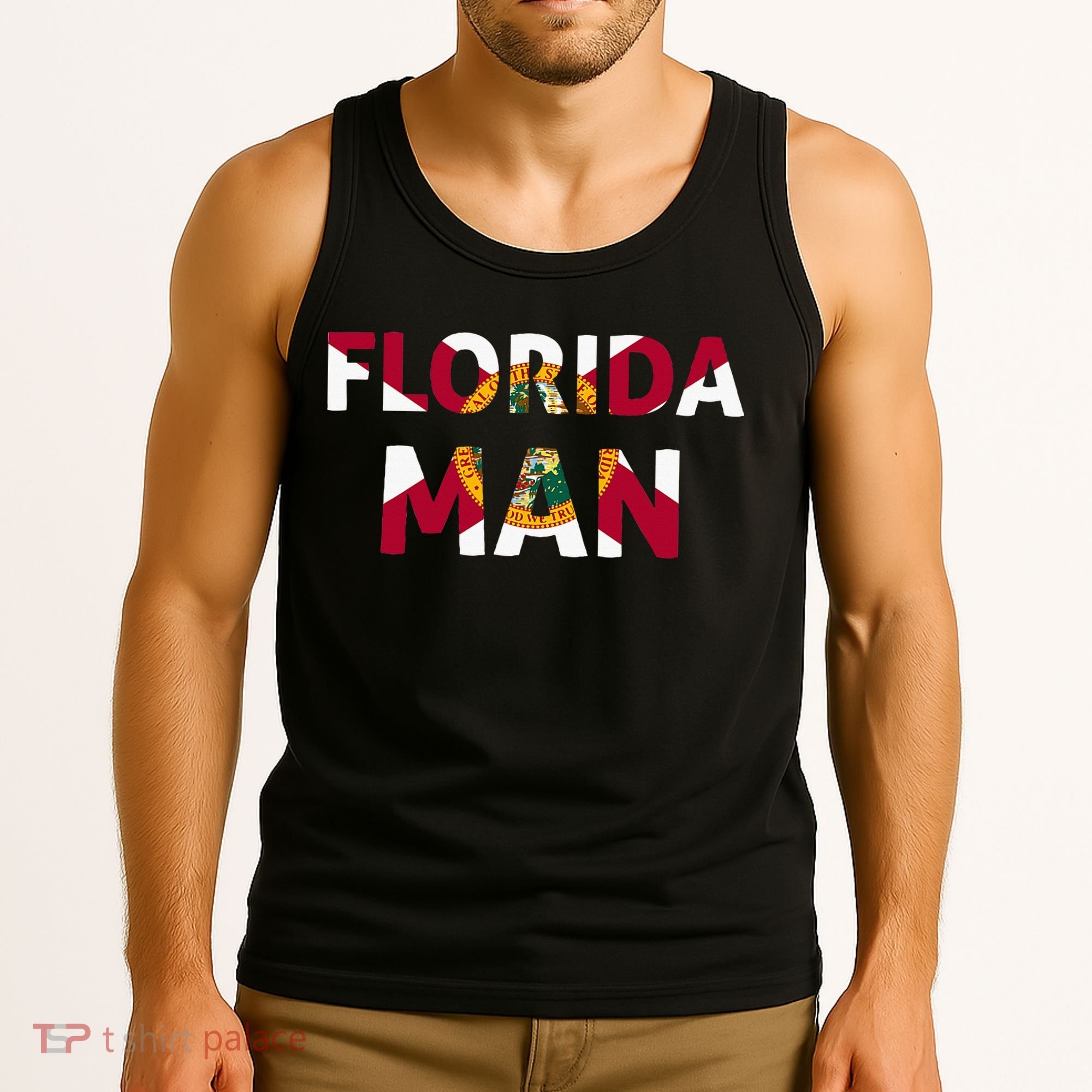 Florida Man & Florida State Flag Tank Top