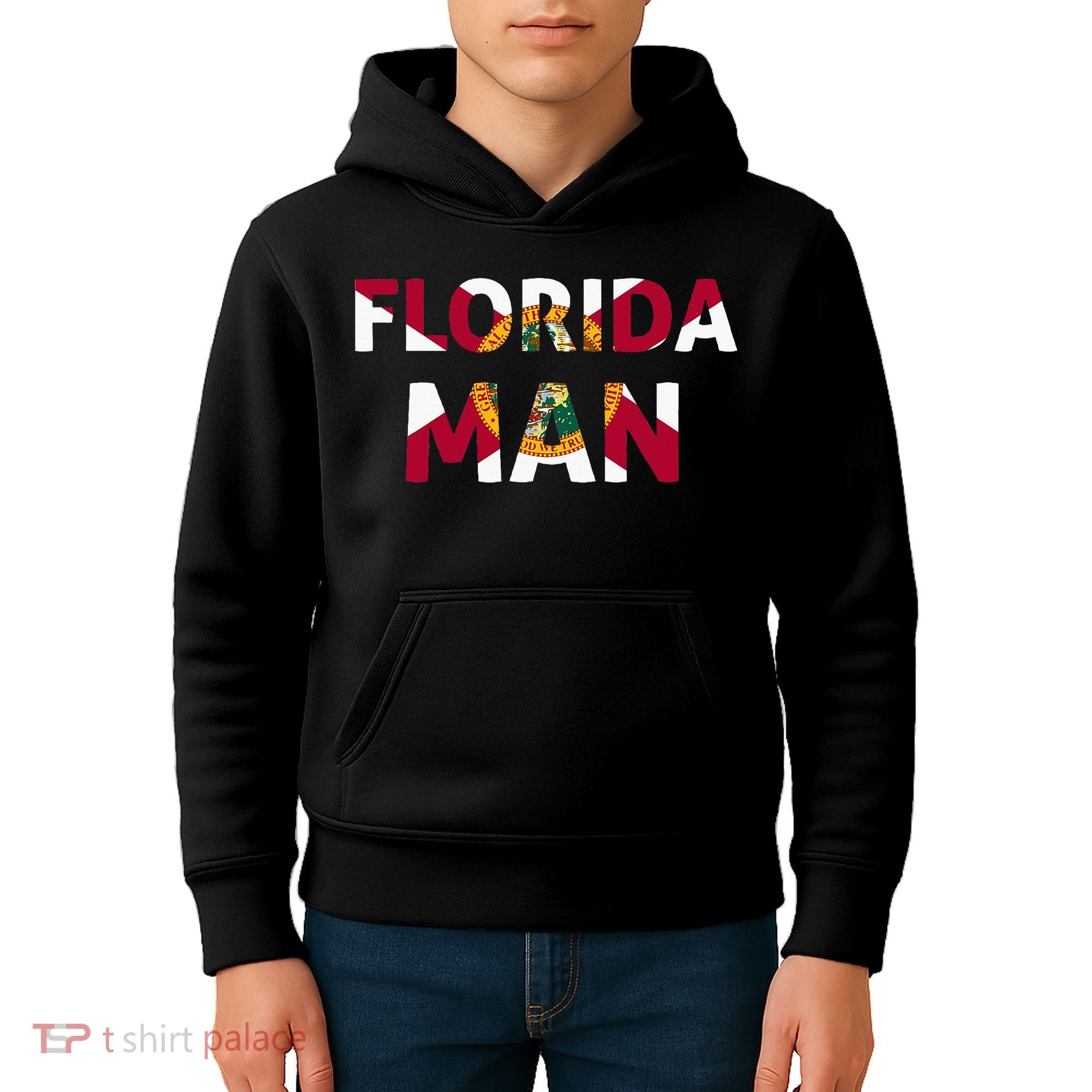 Florida Man & Florida State Flag Kids Hoodie