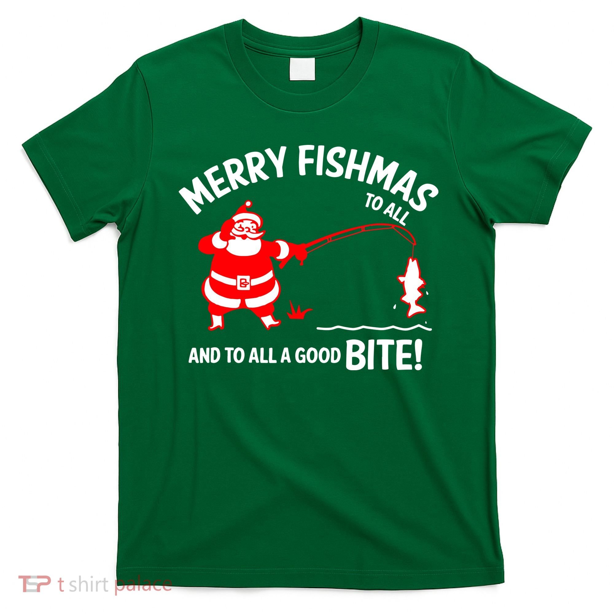 Funny Merry Fishmas Funny Fish Fishing Fisherman Christmas Xmas Gift T-Shirt