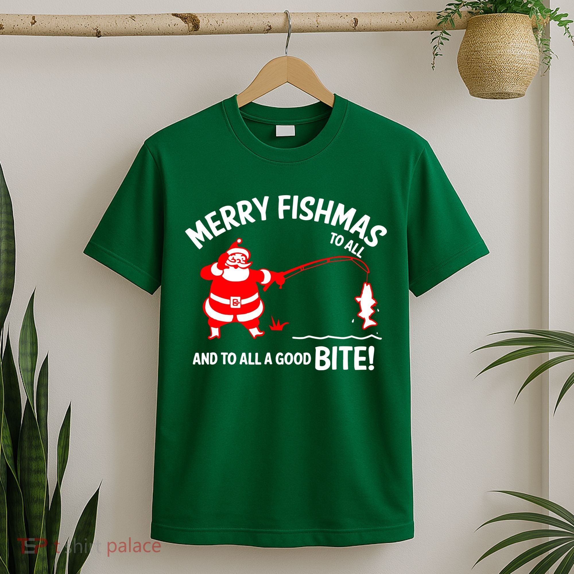 Funny Merry Fishmas Funny Fish Fishing Fisherman Christmas Xmas Gift T-Shirt