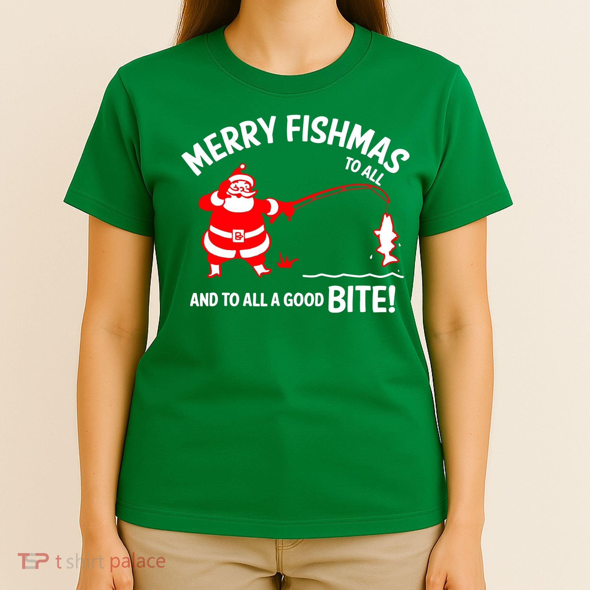 Funny Merry Fishmas Funny Fish Fishing Fisherman Christmas Xmas Gift T-Shirt