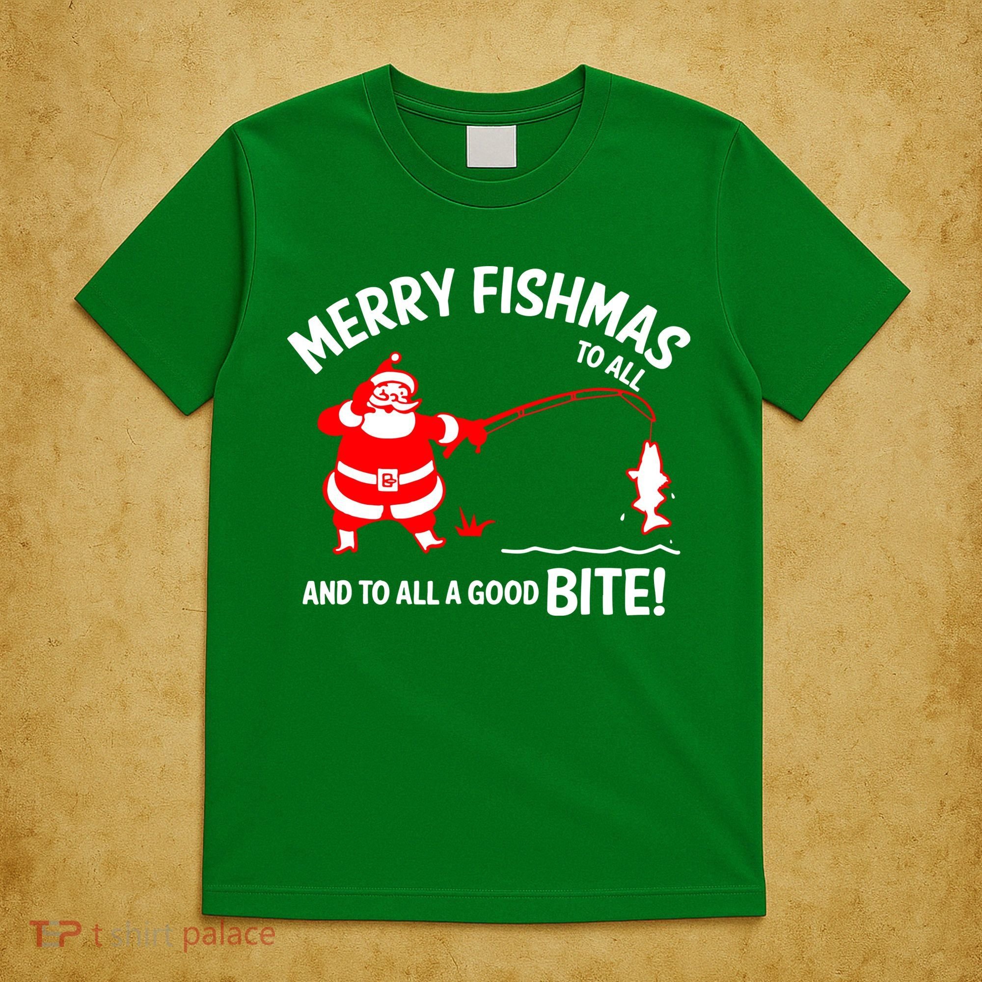 Funny Merry Fishmas Funny Fish Fishing Fisherman Christmas Xmas Gift T-Shirt