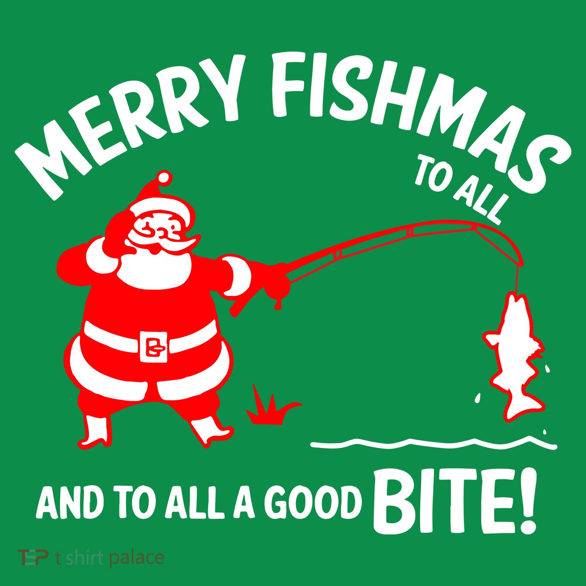 Funny Merry Fishmas Funny Fish Fishing Fisherman Christmas Xmas Gift T-Shirt