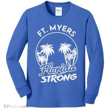 Ft. Myers Florida Strong Community Support Kids Long Sleeve Shirt