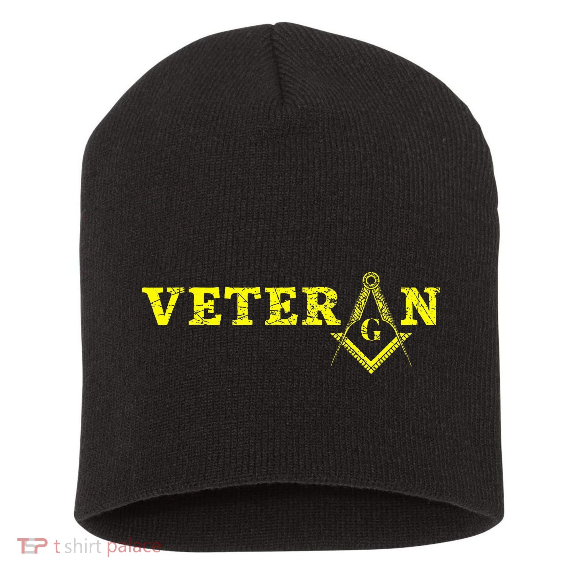 Freemason Masonic Fraternal Freemasonry Square Compass Short Acrylic Beanie