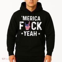 Funny Merica Fuck Yeah 4th Of July Hoodie thumb 2