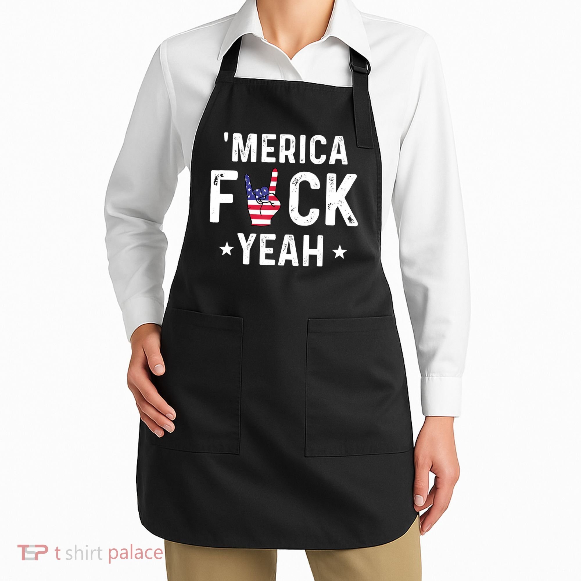 Funny Merica Fuck Yeah 4th Of July Apron