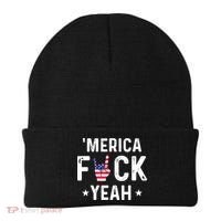 Funny Merica Fuck Yeah 4th Of July Beanie thumb 0
