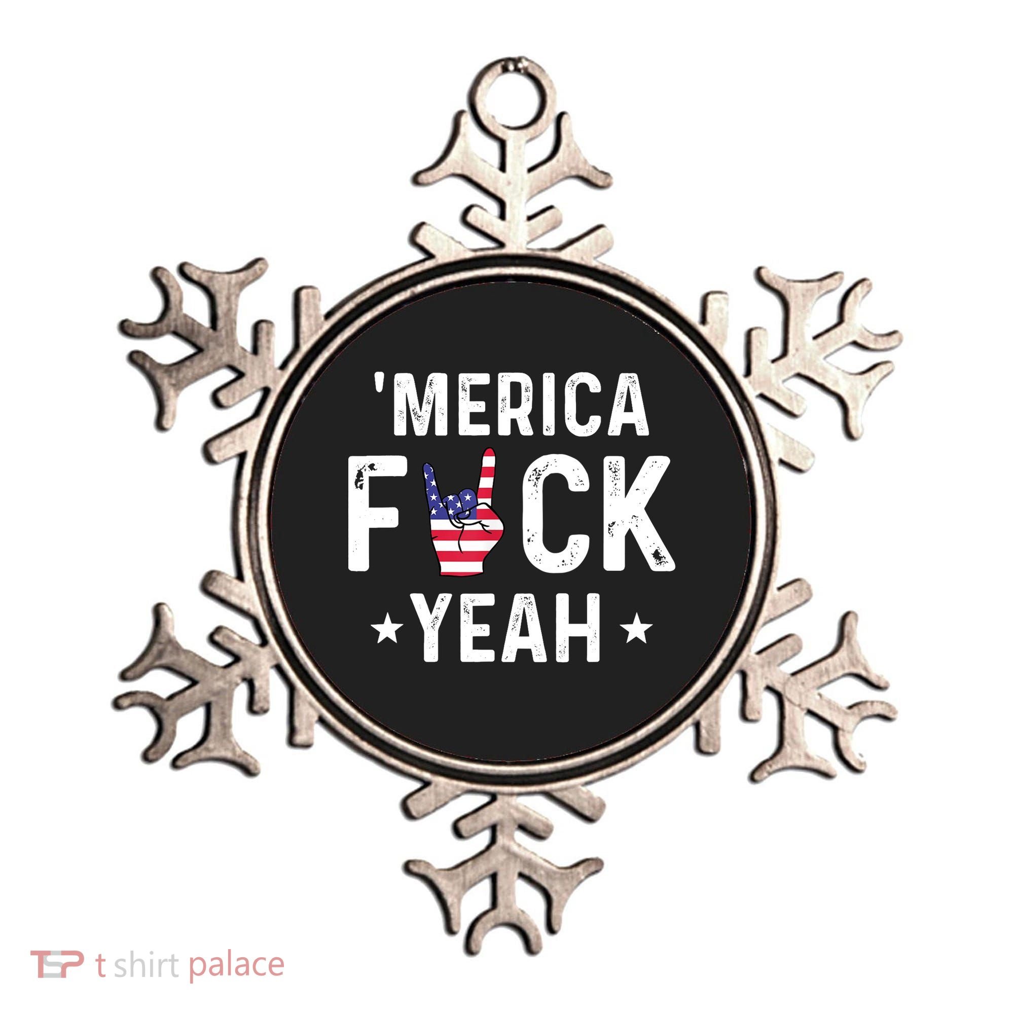 Funny Merica Fuck Yeah 4th Of July Ornament