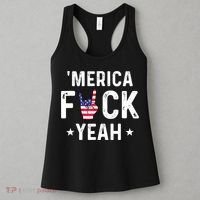 Funny Merica Fuck Yeah 4th Of July Women's Tank Top thumb 3