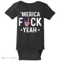 Funny Merica Fuck Yeah 4th Of July Baby Bodysuit thumb 0