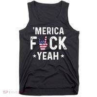 Funny Merica Fuck Yeah 4th Of July Tank Top thumb 0