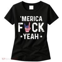 Funny Merica Fuck Yeah 4th Of July Women's T-Shirt thumb 0