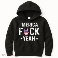 Funny Merica Fuck Yeah 4th Of July Kids Hoodie thumb 0